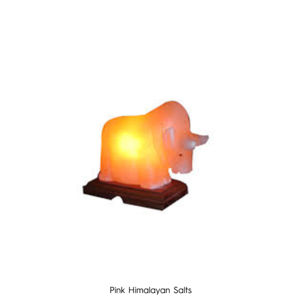 Animal Shaped Pink Salt Lamps - Bull