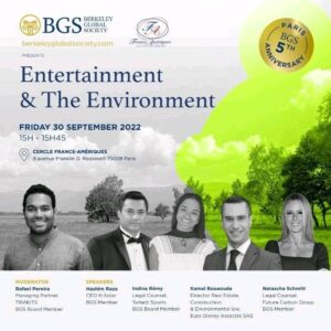 Berkely global society, Entertainment and environment, Friday 30 September 2022.