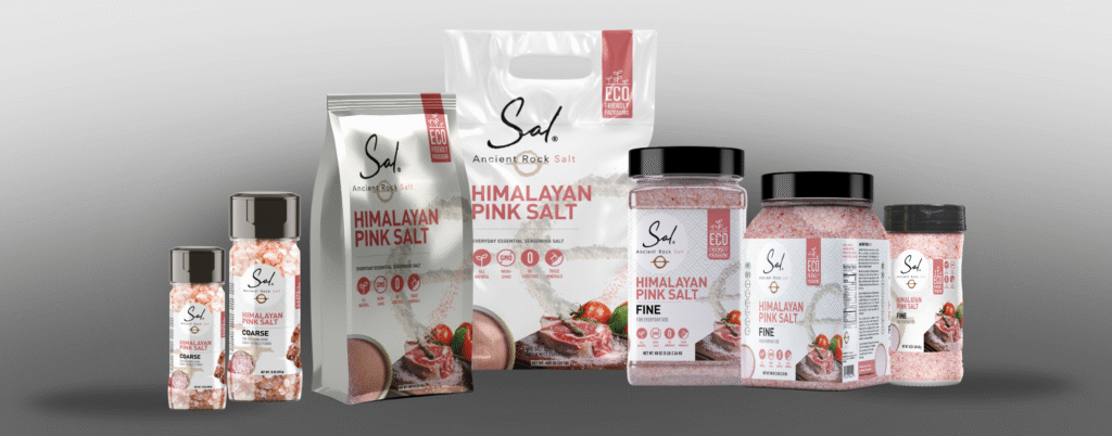 Ancient Rock Salt packaging and product range