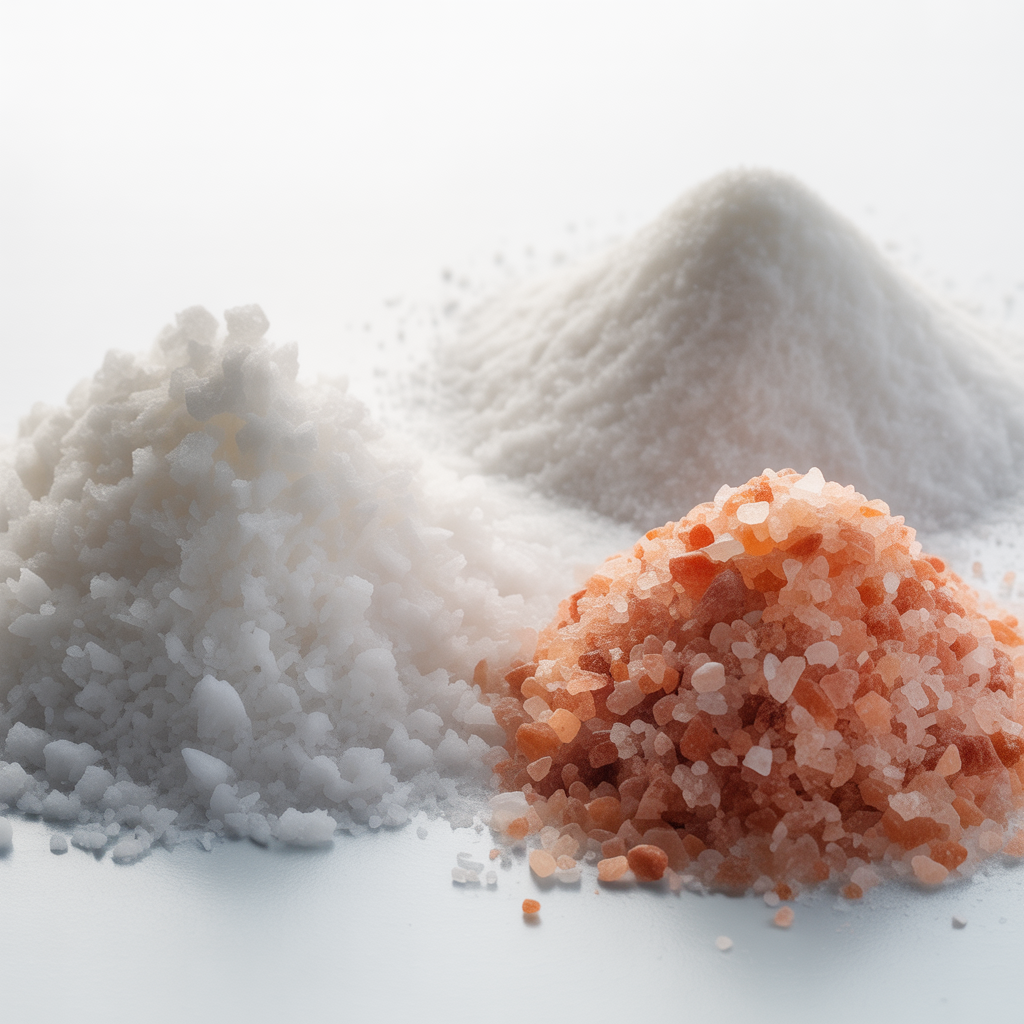 Salt comparison : Ancient Rock Salt , Table salt and Sea Salt